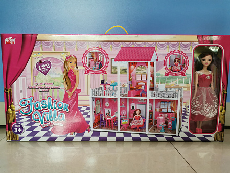 Дом для барби 4-комнатный