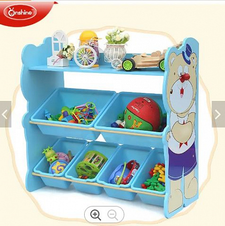 Полка для хранения игрушек голубая с мишкой onshine (1) TNWX-0477A