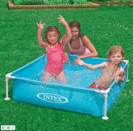 Каркасный бассейн мини 122х122х30см intex 57173