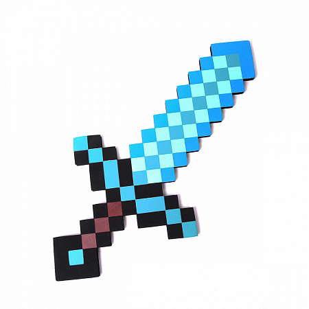 Меч 60см из игры "мой мир"синий  (72) 