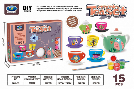 Набор для творчества роспись по керамической посуде 15 предметов Набор для творчества роспись по керамической посуде 15 предметов