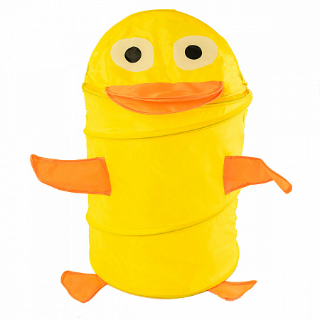 Корзина для игрушек круглая желтая