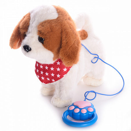 Интерактивная собака Сенбернар на синем поводке Интерактивная собака Сенбернар на синем поводке